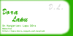 dora lapu business card